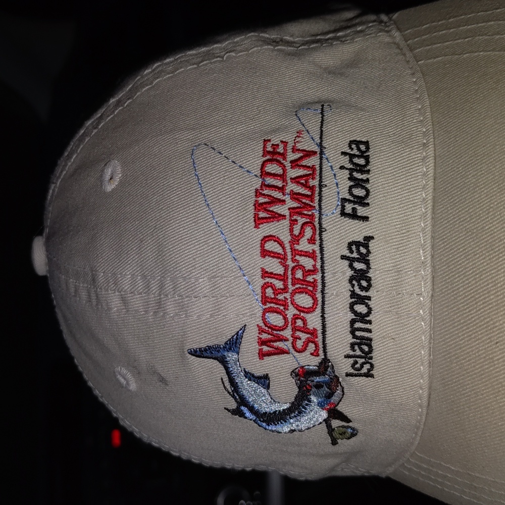 World Wide Sportsman Islamorada, Fl Bass Pro Shops Embroidered Strap-on Cap Hat - Picture 2 of 10